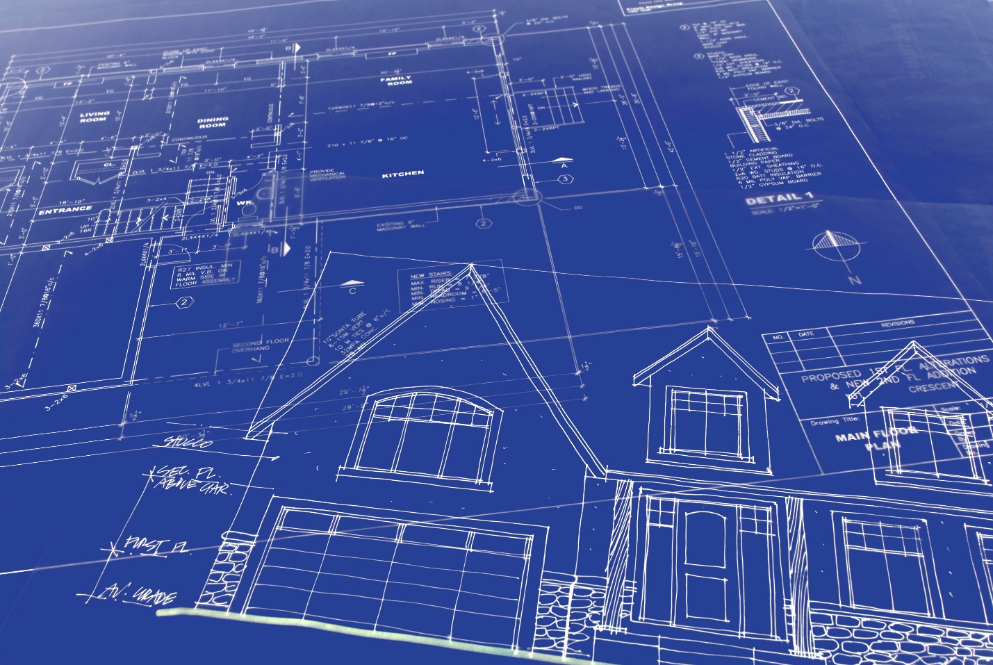 Blueprint of a residential house