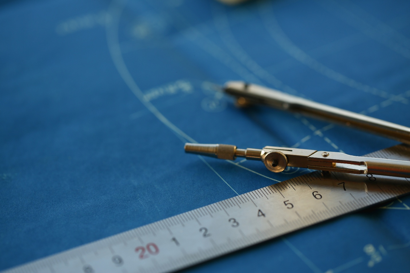 Close up of blueprint