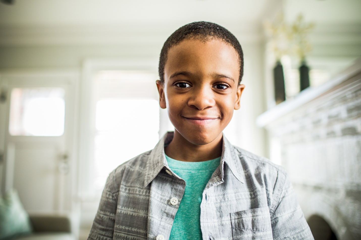 Young boy's smile